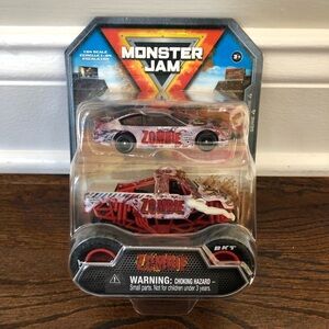 Monster Jam Monster Trucks - 2-Pack - Zombie w/Matching Crew Diecast Car - NEW!!